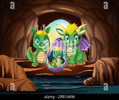 Dragon hatching from egg image 4 - eps10 vector illustration Stock ...