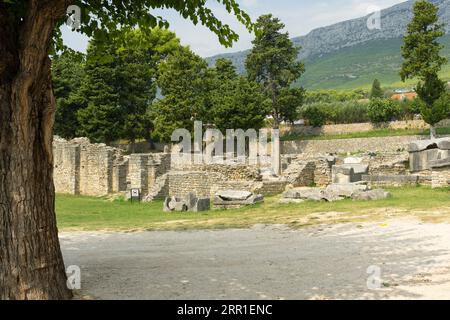 Croatia Roman ruins remains City Martha Iulia Salona built 1st & 2nd century as capital province of Dalmatia destroyed 7th century by Avars & Slavs Stock Photo