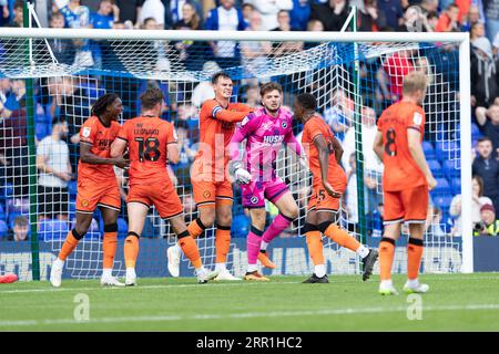 Millwall goalkeeper Matija Sarkic saved Scott Hogan's penalty in first-half during the Sky Bet Championship match between Birmingham City and Millwall at St Andrews, Birmingham on Saturday 2nd September 2023. (Photo by Gustavo Pantano/MI News/NurPhoto) Credit: NurPhoto SRL/Alamy Live News Stock Photo