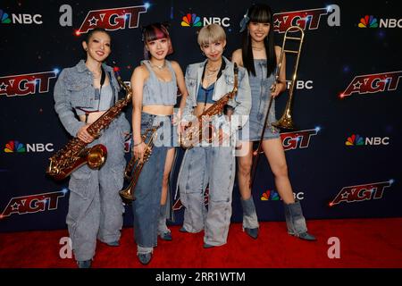 Pasadena, Ca. 5th Sep, 2023. Lotta, Miyu, Ami and Erna of MOS at Season 18  America's Got Talent red carpet Live Show at Hotel Dena in Pasadena,  California on September 5, 2023.