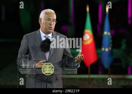 200929 -- LISBON, Sept. 29, 2020 -- Portuguese Prime Minister Antonio Costa speaks during a press conference after meeting with European Commission President Ursula von der Leyen in Lisbon, Portugal, on Sept. 28, 2020. Photo by /Xinhua PORTUGAL-EUROPEAN COMMISSION-PRESIDENT-VISIT PedroxFiuza PUBLICATIONxNOTxINxCHN Stock Photo