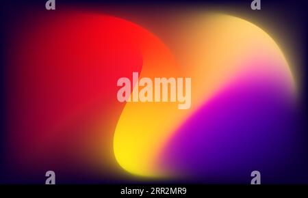dark mesh color gradient background design with dynamic wave pattern Stock Vector
