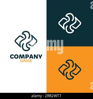 Simple Corporate monogram Logo design Stock Vector