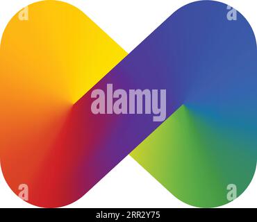 Colorful modern design M letter logo template Stock Vector