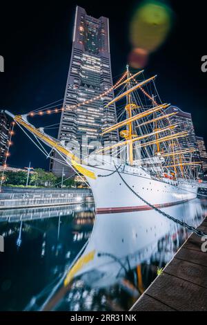 Yokohama - Sail Training Ship Nippon Maru Stock Photo