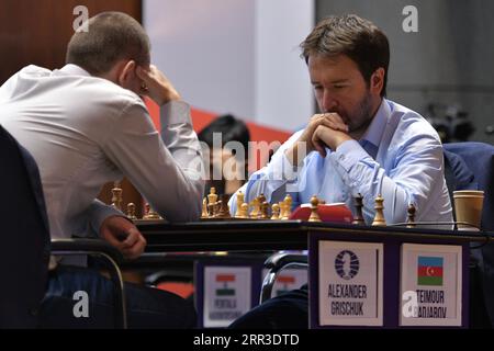 Kolkata, India. 06th Sep, 2023. Vincent Keymer (Germany) seen playing at the at the 5th edition of TATA Steel Chess India competition 2023 in Bhasa Bhavan. Credit: SOPA Images Limited/Alamy Live News Stock Photo