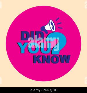 Did you Know social post design. Stock Vector