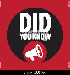 Did you Know social post design. Stock Vector