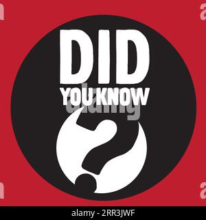 Did you Know social post design. Stock Vector