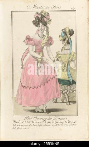 Journal des Dames et des Modes 1821, Costume Parisien (2006) - Illustration Stock Photo