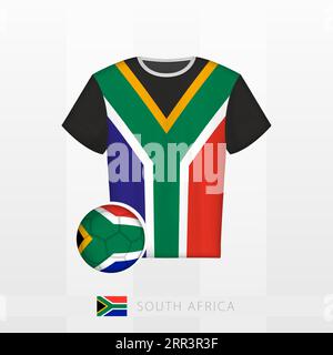 South Africa Soccer Ball Flag Jersey Shirt African Football South Africa Soccer Ball Flag Jersey Shirt African Football