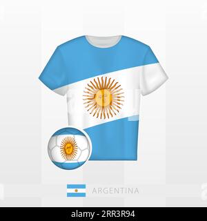 Premium Vector  Football kit of argentina, tshirt template for soccer  jersey