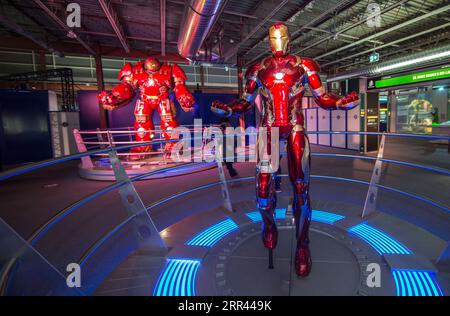 201119 -- TORONTO, Nov. 19, 2020 -- An Iron Man suit Front is seen at the exhibition Marvel Avengers S.T.A.T.I.O.N. during the media preview at Yorkdale Shopping Center in Toronto, Canada, on Nov. 19, 2020. Featuring the Marvel Cinematic Universe of superheroes, the exhibition will open to the public from Nov. 20, 2020 to Jan. 31, 2021. Photo by /Xinhua CANADA-TORONTO-MARVEL AVENGERS-EXHIBITION ZouxZheng PUBLICATIONxNOTxINxCHN Stock Photo