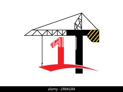 Letter 1 Construction Logo Symbol Vector Template. Stock Vector