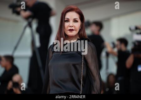 Venice, Italy. 04th Sep, 2023. VENICE, ITALY - SEPTEMBER 04: Priscilla Presley attends a red carpet for the movie ''Priscilla'' at the 80th Venice International Film Festival on September 04, 2023 in Venice, Italy. (Photo by Luca Carlino/NurPhoto)0 Credit: NurPhoto SRL/Alamy Live News Stock Photo