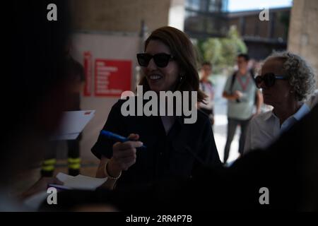 Venice, Italy. 04th Sep, 2023. VENICE, ITALY - SEPTEMBER 04:Sofia Coppola are seen arriving at the 80th Venice International Film Festival 2023 on September 04, 2023 in Venice, Italy. (Photo by Luca Carlino/NurPhoto) Credit: NurPhoto SRL/Alamy Live News Stock Photo