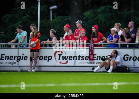 Enschede, Netherlands. 06th Sep, 2023. ENSCHEDE, NETHERLANDS - SEPTEMBER 6: Fans and Supporters of FC Twente during the UEFA Women's Champions League LP Group 1 Semi Final match between FC Twente and SK Sturm Graz at Sportpark Schreurserve on September 6, 2023 in Enschede, Netherlands (Photo by Rene Nijhuis/Orange Pictures) Credit: Orange Pics BV/Alamy Live News Stock Photo