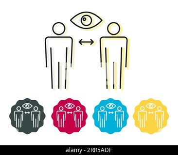 Communication Best Practices - Maintain Eye Contact - Concept Icon as EPS 10 File Stock Vector