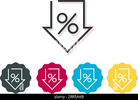 Discount Percentage for Shopping Festival - Stock Icon as EPS 10 File Stock Vector