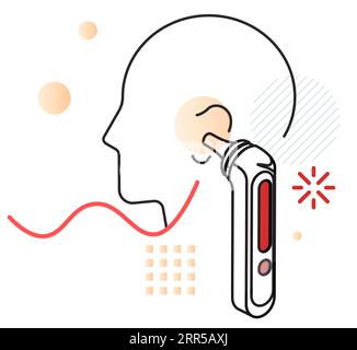 Digital In Ear Thermometer - Stock Illustration as EPS 10 File Stock Vector