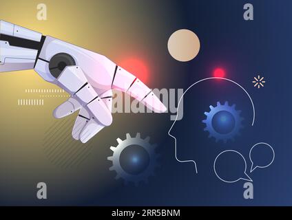 Robotic Hand - Enable Growth and Innovation - Illustration as EPS 10 File Stock Vector