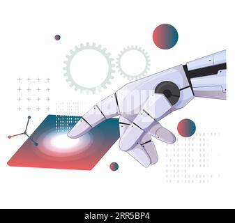 Robotic Hand - Enable Growth - Illustration as EPS 10 File Stock Vector