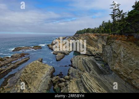 Oregon coast at Shore Acres State Park Stock Photo