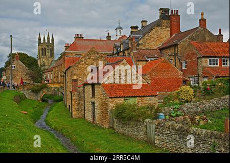 Helmsley, a small market town in North Yorkshire is a popular destination for day trippers and tourists. Stock Photo