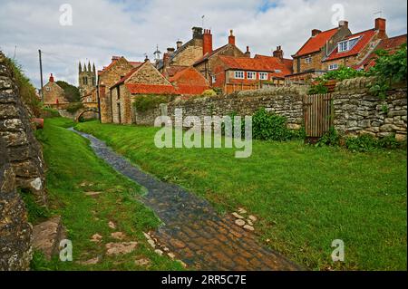 Helmsley, a small market town in North Yorkshire is a popular destination for day trippers and tourists. Stock Photo