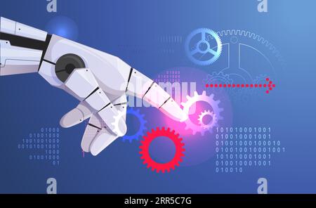 Robotic Hand - Enable Growth and Innovation - Illustration as EPS 10 File Stock Vector