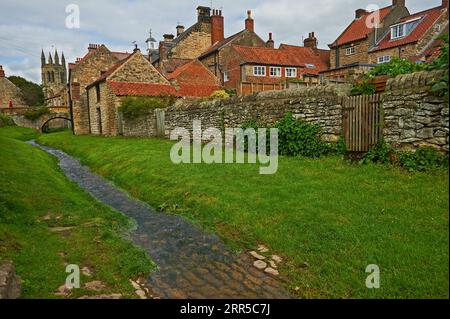 Helmsley, a small market town in North Yorkshire is a popular destination for day trippers and tourists. Stock Photo