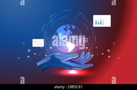 Robotic Hand - Enable Growth and Innovation - Illustration as EPS 10 File Stock Vector