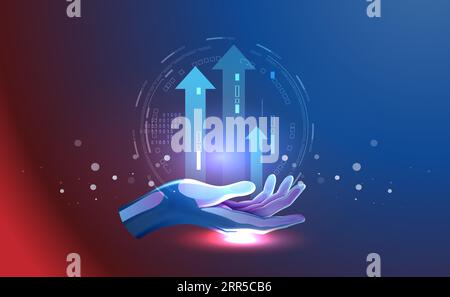 Robotic Hand - Enable Growth and Innovation - Illustration as EPS 10 File Stock Vector