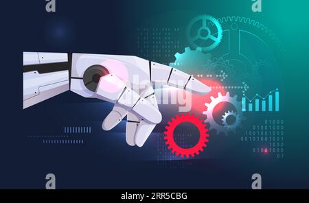 Robotic Hand - Enable Growth and Innovation - Illustration as EPS 10 File Stock Vector
