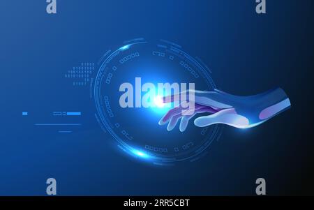 Robotic Hand - Enable Growth and Innovation - Illustration as EPS 10 File Stock Vector
