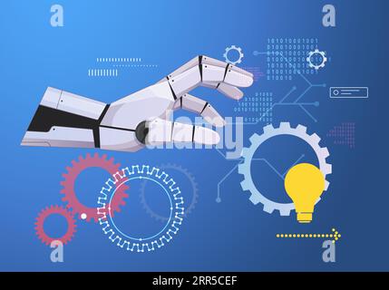 Robotic Hand - Enable Growth and Innovation - Illustration as EPS 10 File Stock Vector