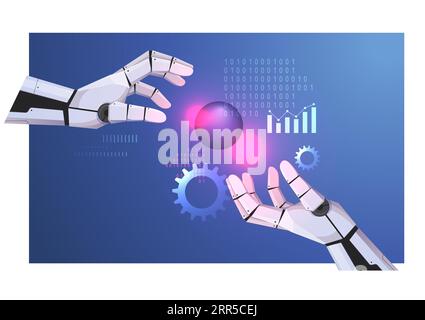 Robotic Hand - Enable Growth and Innovation - Illustration as EPS 10 File Stock Vector