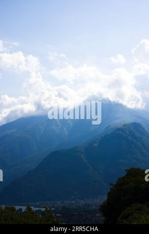 Mountain ranges near Lake Como in Italy. Northern part of Italy, Lombardy. Stock Photo