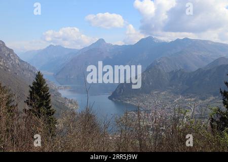 A view of Lake Idro in winter in the mountains of the Valle Sabbia - Brescia Stock Photo