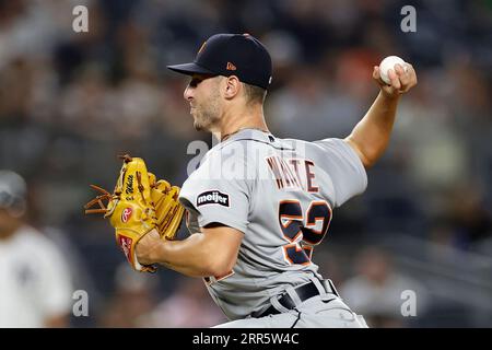 Detroit Tigers pitcher Brendan White (52) pitches against the New York  Yankees during the eighth inning of a baseball game Tuesday, Sept. 5, 2023,  in New York. (AP Photo/Adam Hunger Stock Photo - Alamy