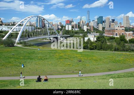 Summer cityscape of Edmonton, Alberta, Canada. Stock Photo