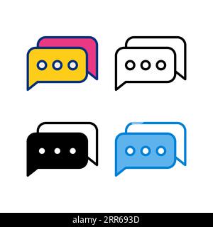support icon in 4 style flat, line, glyph and duotone Stock Vector