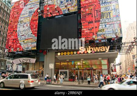 Times Square Subway Station Midtown Manhattan West NYC Stock Photo