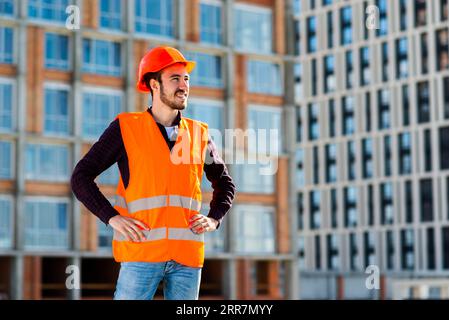 Medium shot engineer looking away Stock Photo
