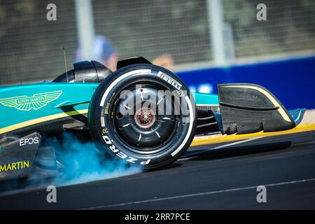 MELBOURNE, AUSTRALIA, APRIL 10: Sebastian Vettel of Aston Martin Aramco Cognizant F1 Team during the 2022 Australian Formula 1 Grand Prix on 10th Stock Photo