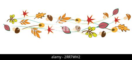 Autumn background autumn foliage flying in the wind on a white background Vector EPS10 Stock Vector