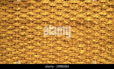 an intricately detailed rattan weave texture background Stock Photo