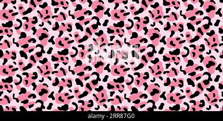 Pink Cheetah Seamless Pattern Leopard Background Stock Vector
