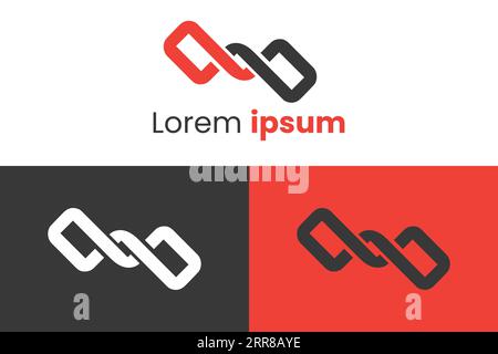 Q P lowercase Monogram Logo Stock Vector