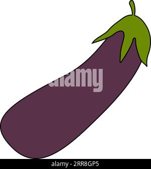 Eggplant icon, sign purple vegetable eggplant Stock Vector